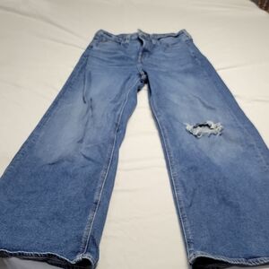 Old Navy Sky-High Wide-Leg Blue Jeans